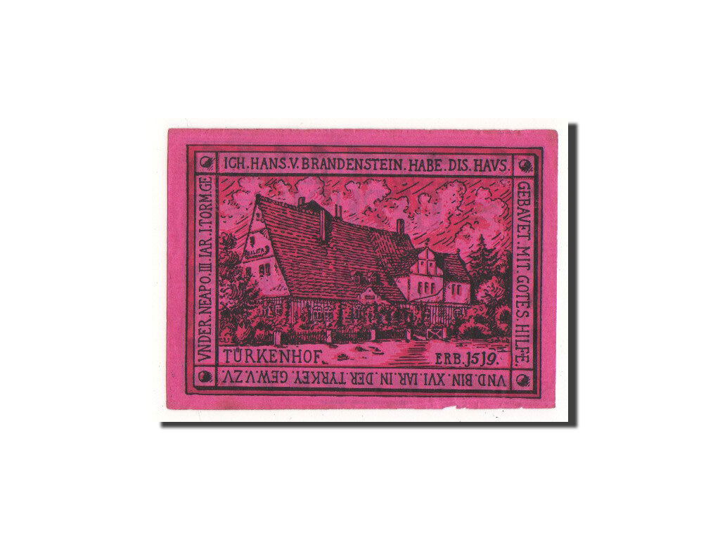 Billet, Allemagne, Oppurg, 50 Pfennig, Maison, 1921, 1921-08-01, NEUF