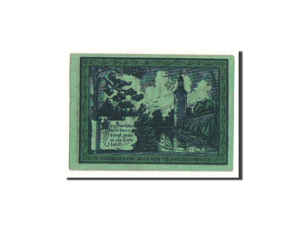 Biljet, Duitsland, Oppurg, 75 Pfennig, rempart, 1921, 1921-08-01, NIEUW