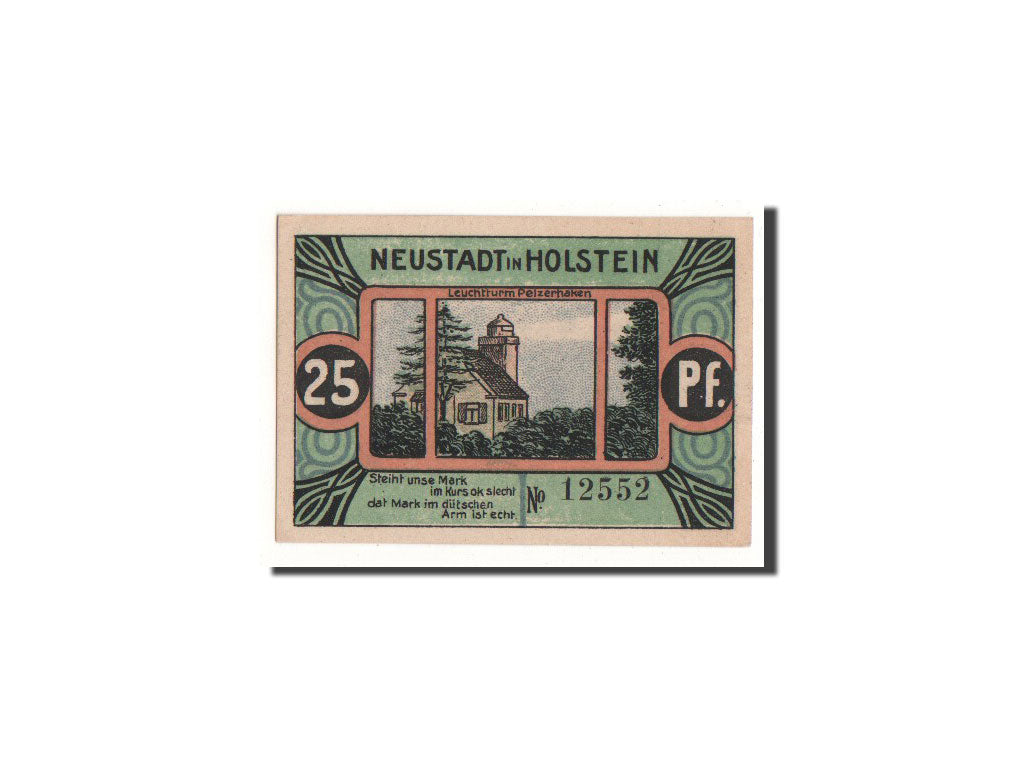 Banknote, Germany, Neustadt i. Holstein Stadt, 25 Pfennig, paysage, O.D