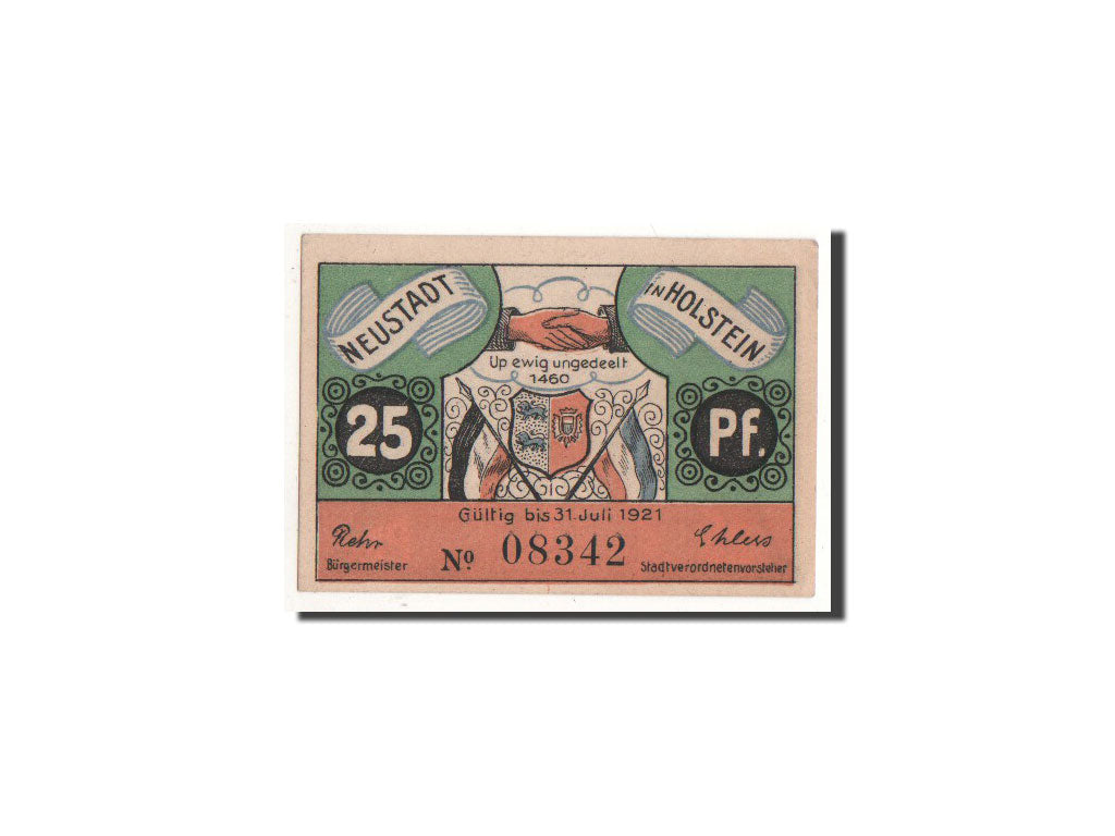 Banknote, Germany, Neustadt i. Holstein Stadt, 25 Pfennig, personnage, O.D