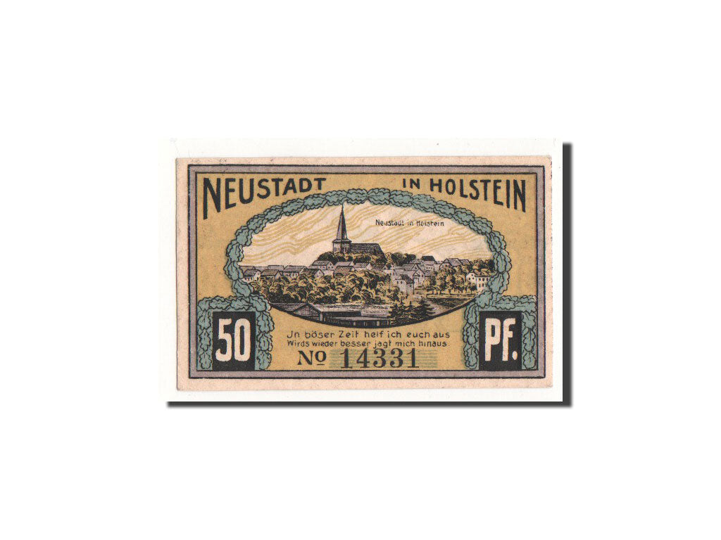 Banknote, Germany, Neustadt i. Holstein Stadt, 50 Pfennig, paysage, O.D