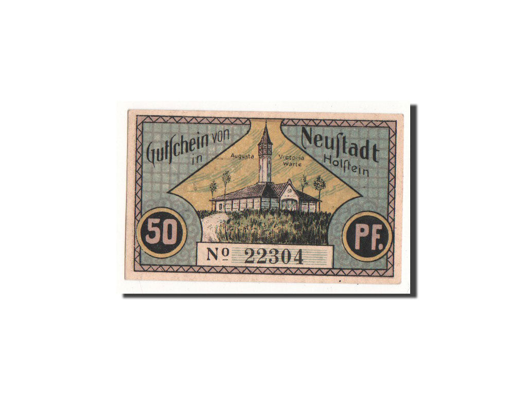 Banknote, Germany, Neustadt i. Holstein Stadt, 50 Pfennig, Eglise, O.D, Undated