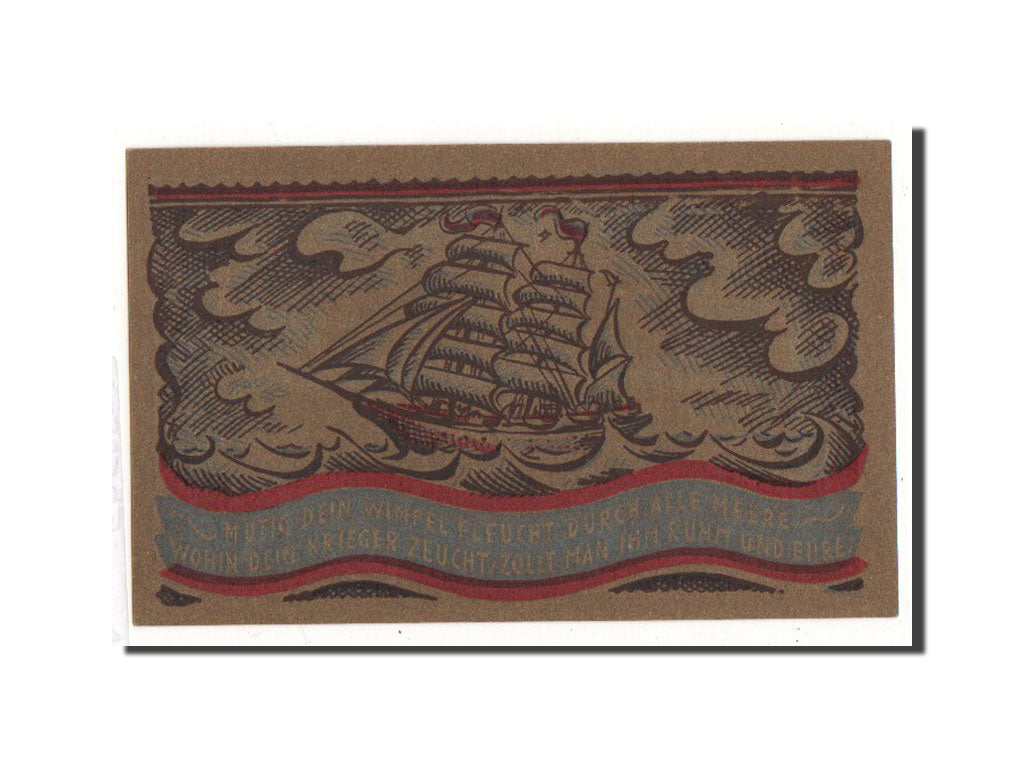 Billete, Alemania, Oldenburg, 50 Pfennig, bateau, 1921, Undated, UNC