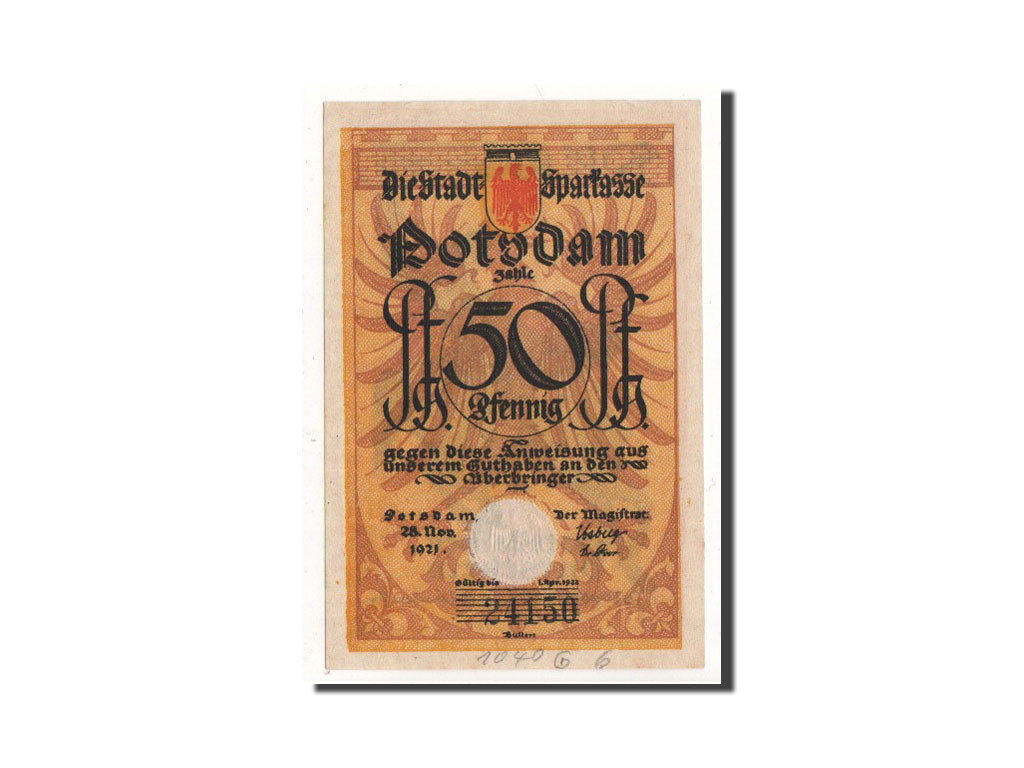 Banknote, Germany, Potsdam, 50 Pfennig, cavalier 2, 1921, 1921-11-28