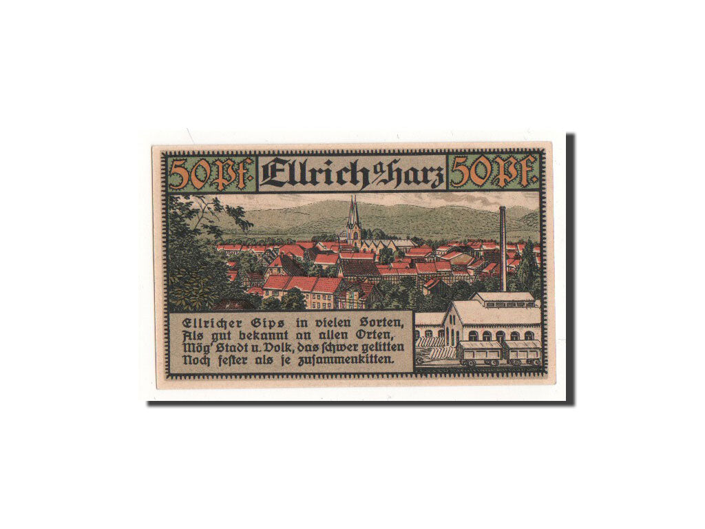 Banknote, Germany, Ellrich a Harz, 50 Pfennig, paysage 1, 1921, 1921-09-01