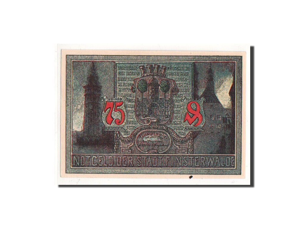 Banconote, Germania, Finsterwalde, 75 Pfennig, personnage, 1921, Undated, FDS