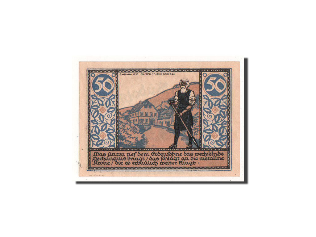 Banknot, Niemcy, Rudolstadt, 50 Pfennig, personnage, 1921, 1921-08-16