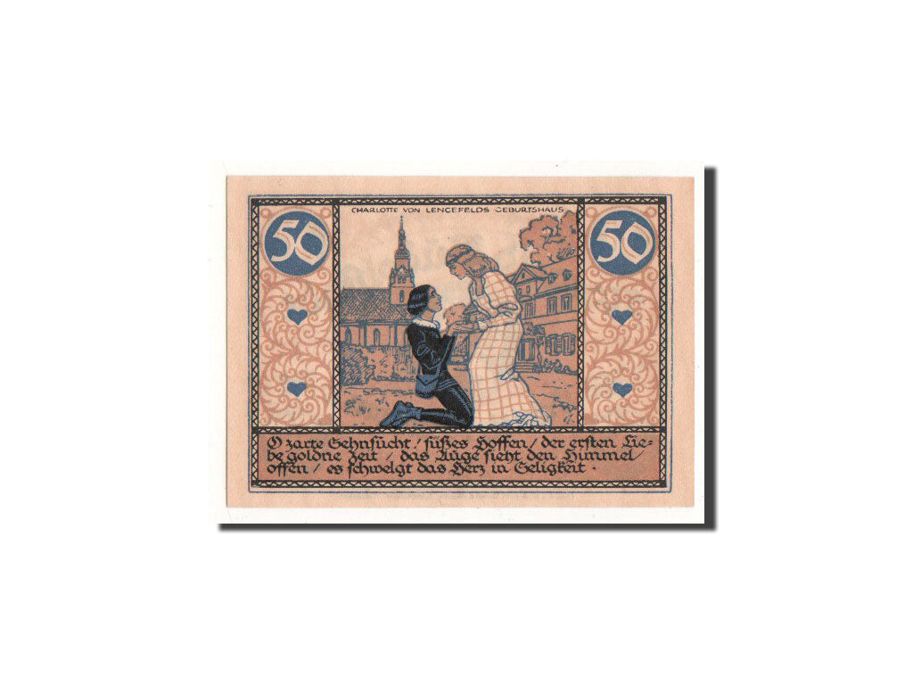 Geldschein, Deutschland, Rudolstadt, 50 Pfennig, personnage 1, 1921, 1921-08-16