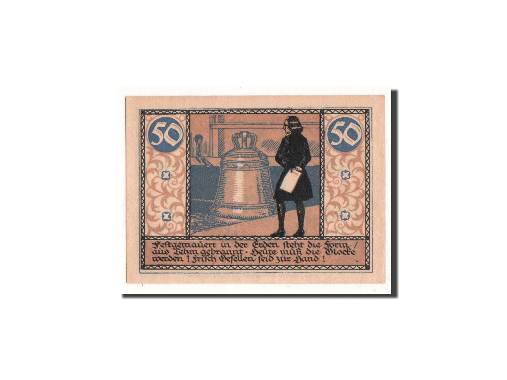 Geldschein, Deutschland, Rudolstadt, 50 Pfennig, personnage 2, 1921, 1921-08-16
