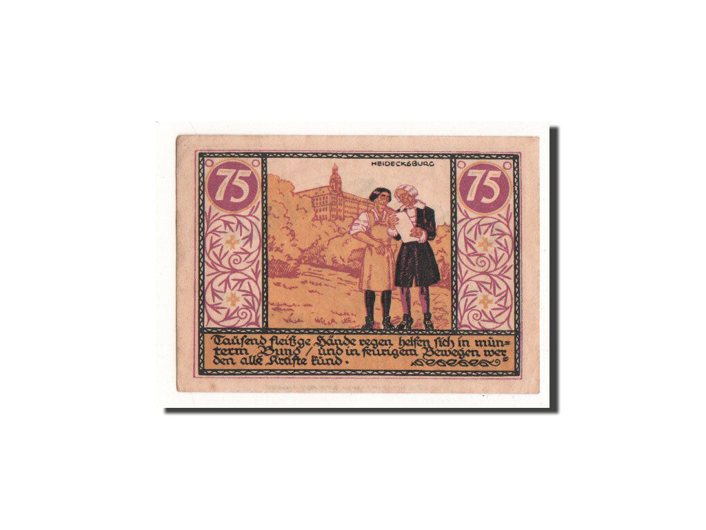 Banknote, Germany, Rudolstadt, 75 Pfennig, personnage, 1921, 1921-08-16