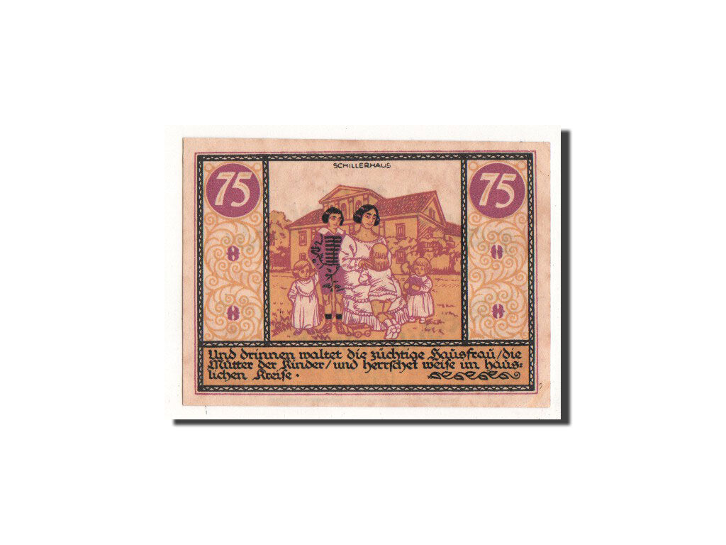 Banknote, Germany, Rudolstadt, 75 Pfennig, personnage 2, 1921, 1921-08-16