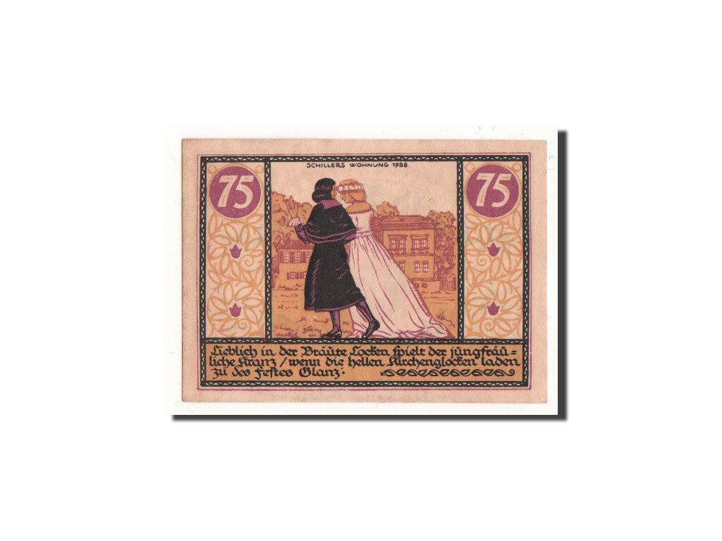 Banknot, Niemcy, Rudolstadt, 75 Pfennig, personnage 3, 1921, 1921-08-16