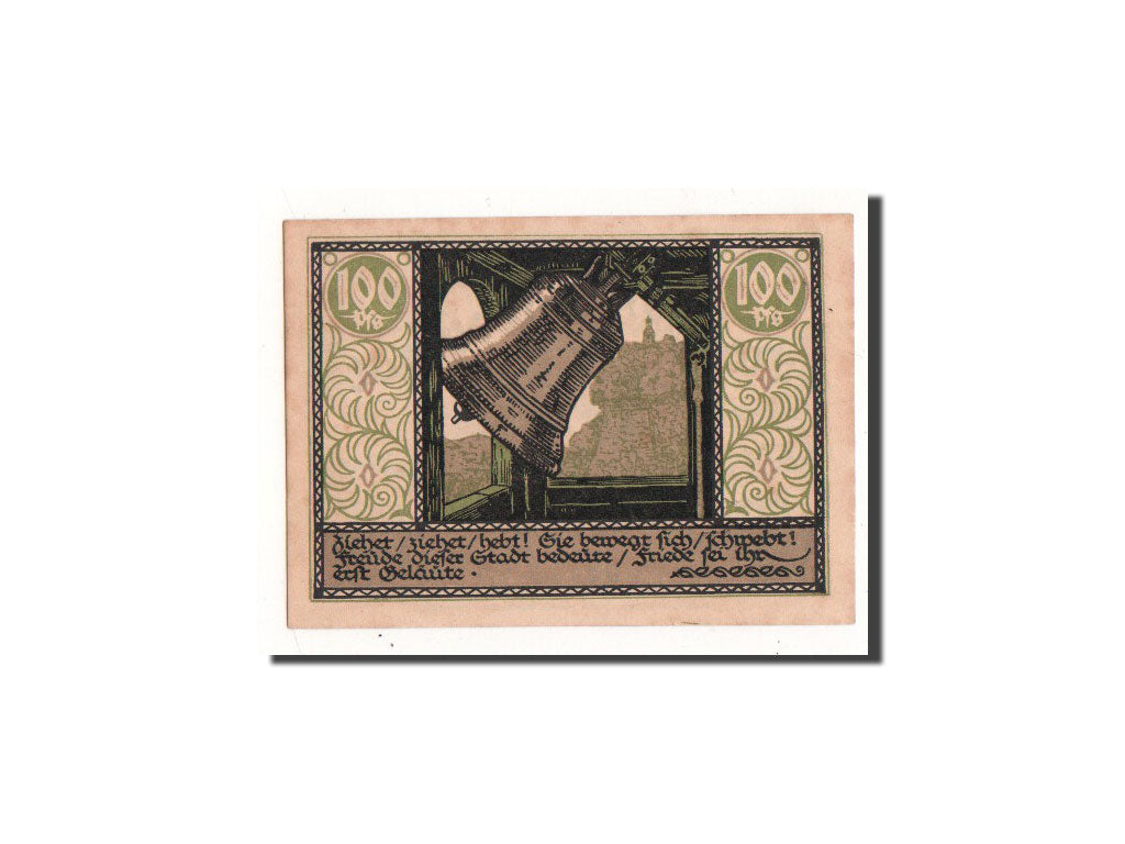 Geldschein, Deutschland, Rudolstadt, 100 Pfennig, cloche, 1921, 1921-08-16, UNZ