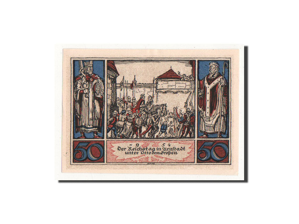 Banknote, Germany, Arnstadt, 50 Pfennig, personnage 1, 1921, Undated