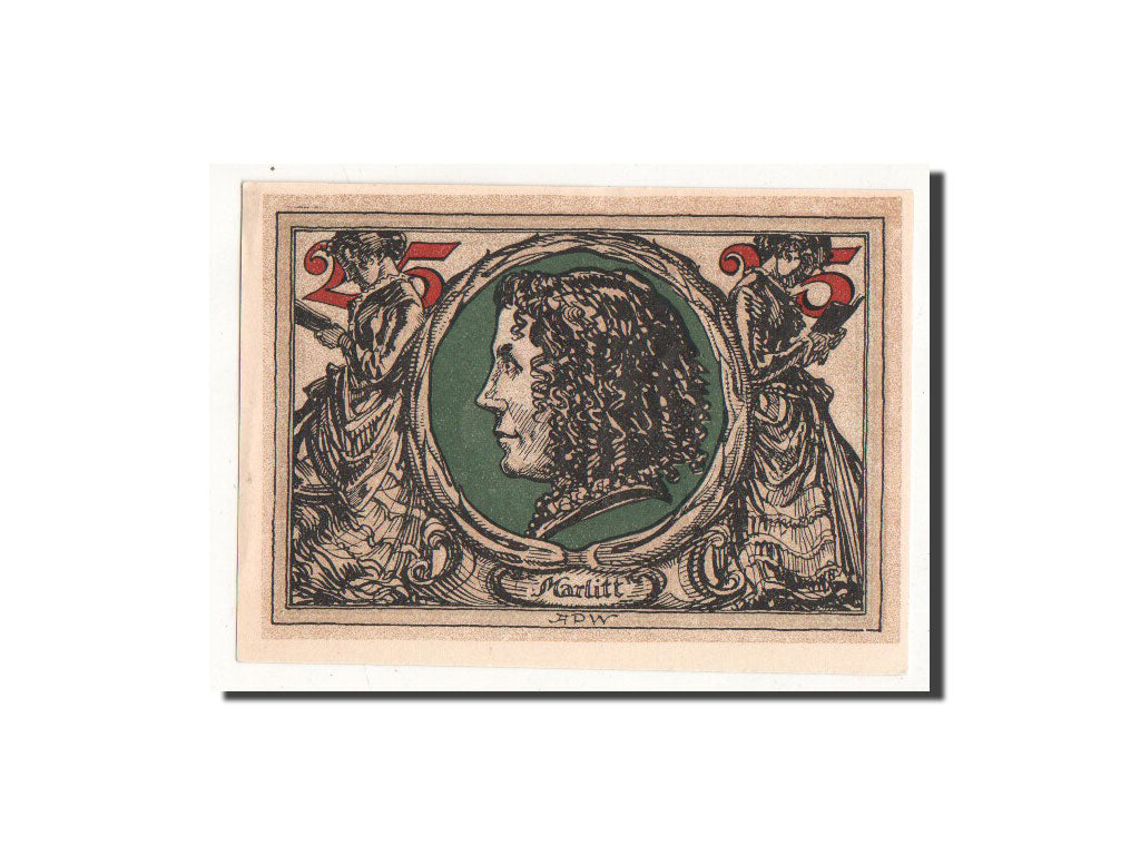 Banknote, Germany, Arnstadt, 25 Pfennig, portrait, 1921, Undated, UNC(65-70)