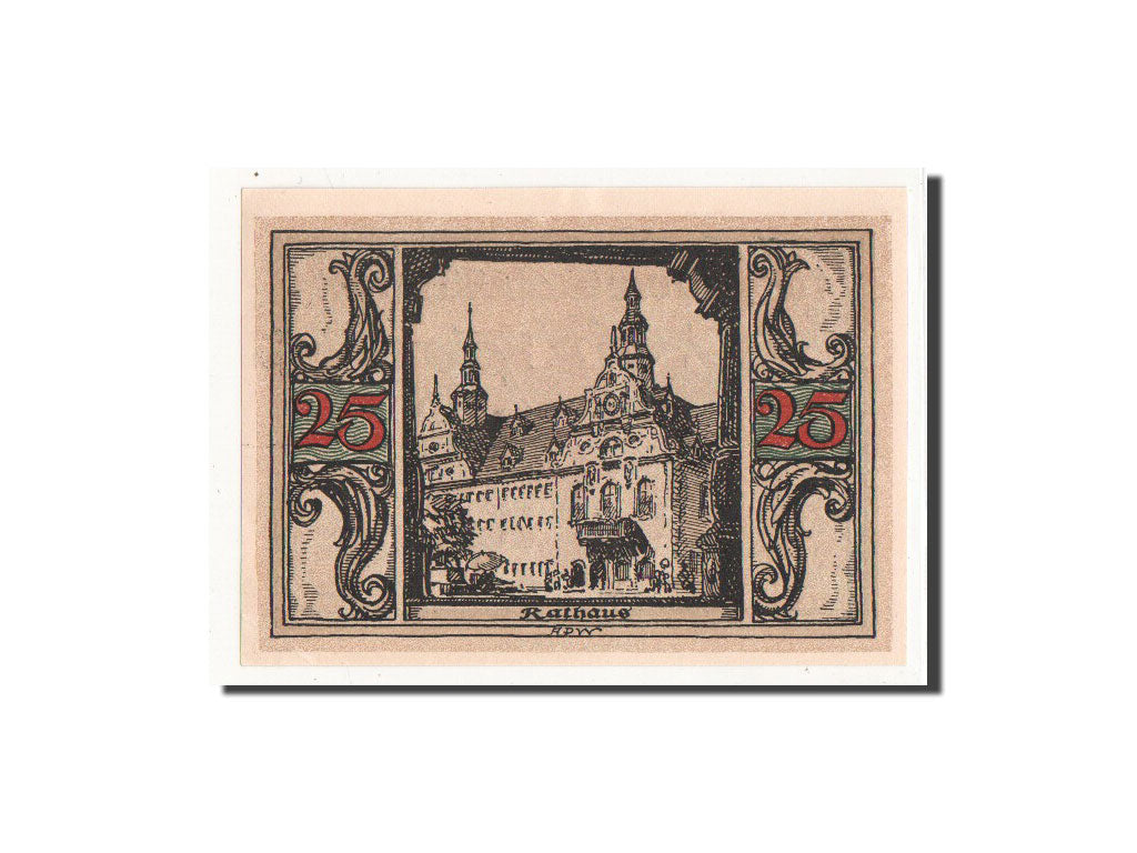 Banconote, Germania, Arnstadt, 25 Pfennig, Batiment, 1921, Undated, FDS