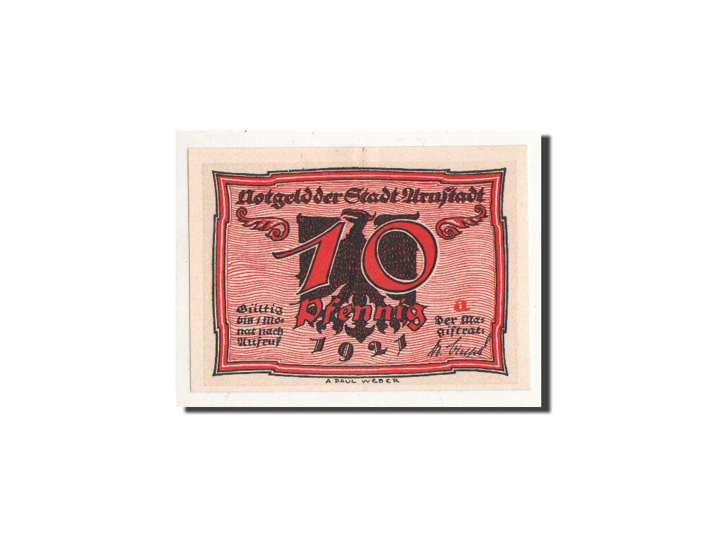 Banknote, Germany, Arnstadt, 10 Pfennig, personnage 1, 1921, Undated