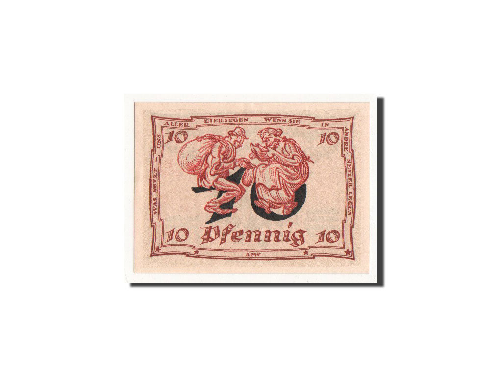Banknote, Germany, Arnstadt, 10 Pfennig, personnage 4, 1921, Undated