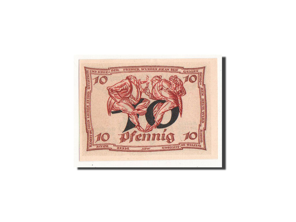 Banknote, Germany, Arnstadt, 10 Pfennig, personnage 5, 1921, Undated