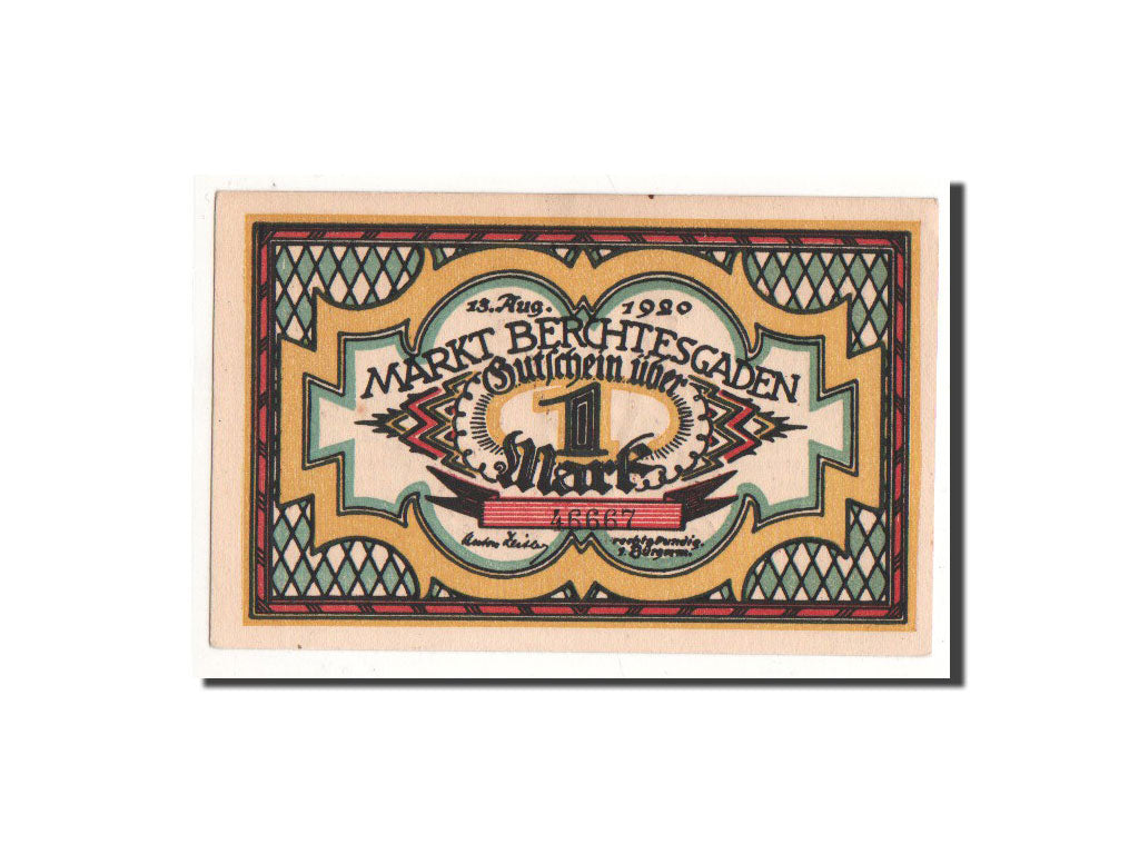 Banknote, Germany, Berchtesgaden, 1 Mark, personnage, 1920, 1920-08-13