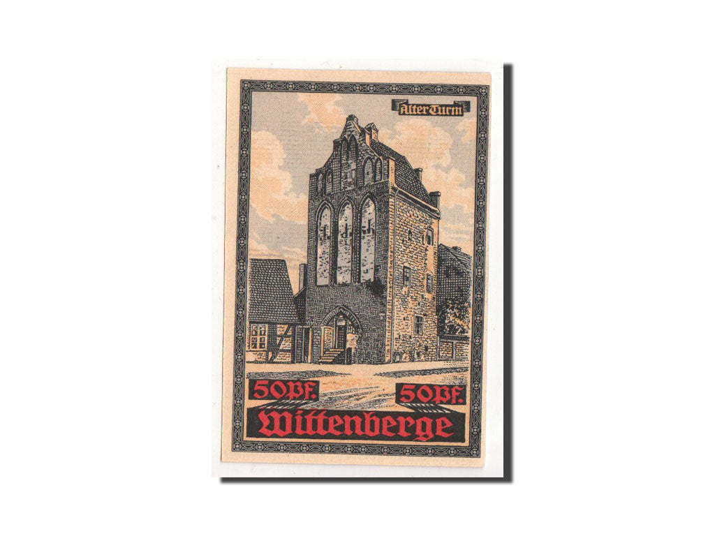 Banknote, Germany, Wittenberge, 50 Pfennig, Monument, O.D, Undated, UNC(65-70)