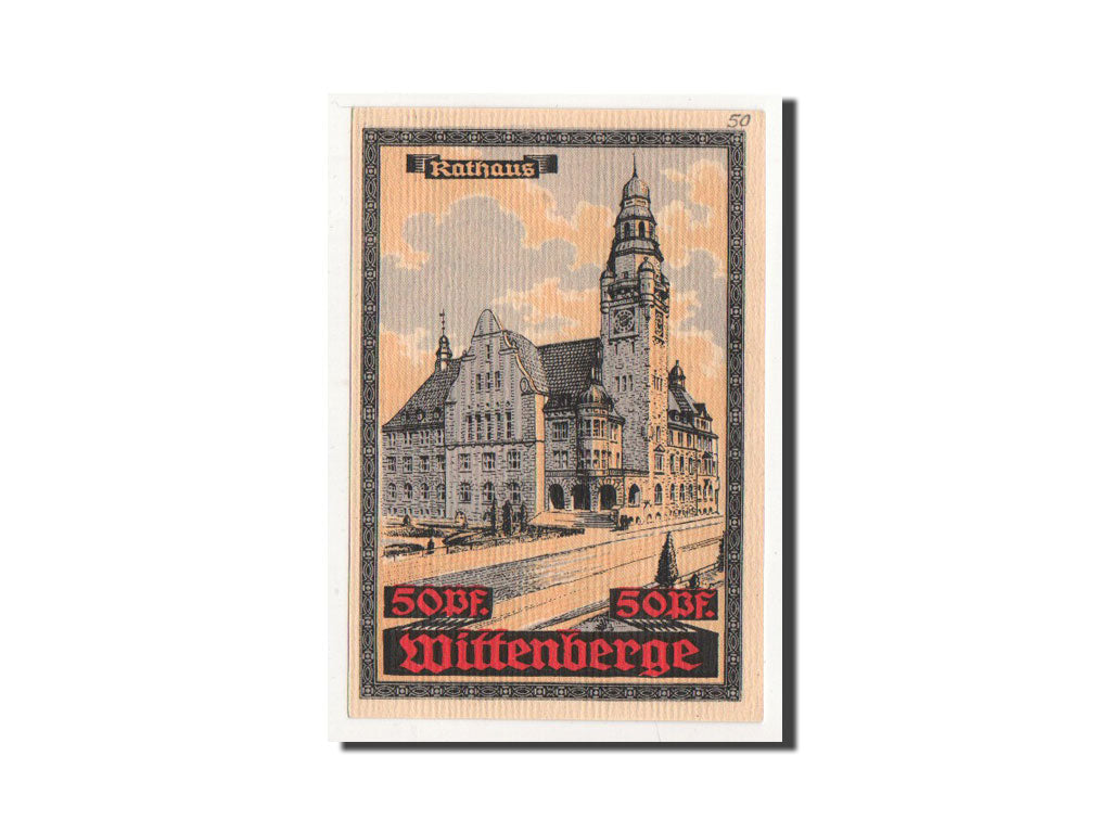 Banknote, Germany, Wittenberge, 50 Pfennig, Eglise, O.D, Undated, UNC(65-70)