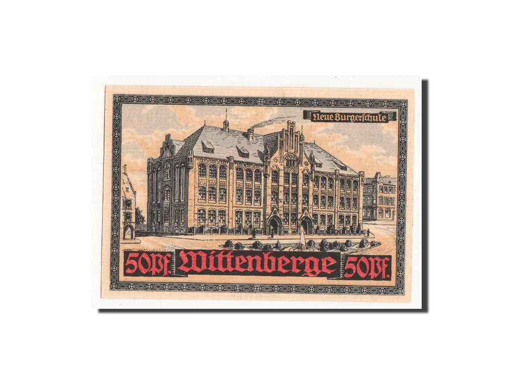 Biljet, Duitsland, Wittenberge, 50 Pfennig, eglise 2, O.D, Undated, NIEUW