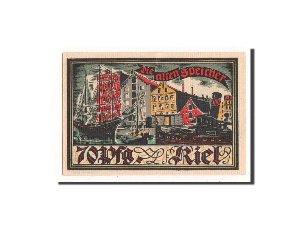 Banknot, Niemcy, Kiel, 70 Pfennig, Port, 1921, 1921-09-10, UNC(65-70)