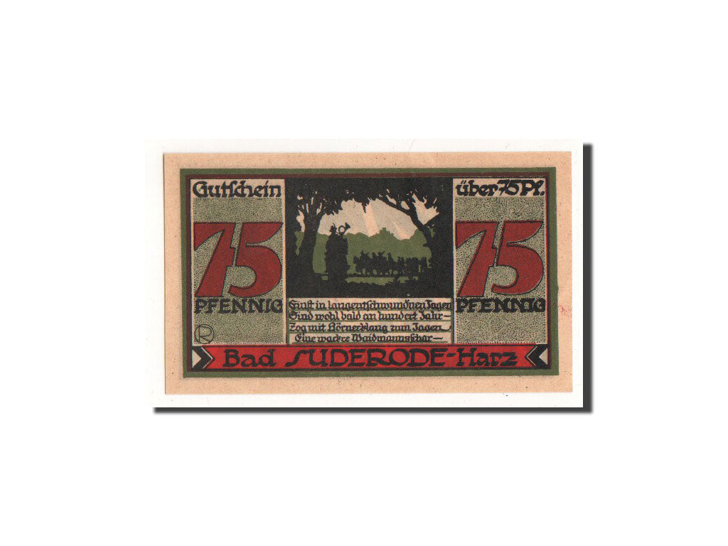 Banknote, Germany, Suderode im Harz, 75 Pfennig, personnage, 1921, 1921-05-13