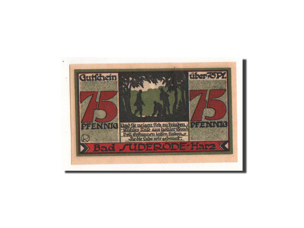 Banknote, Germany, Suderode im Harz, 75 Pfennig, personnage 1, 1921, 1921-05-13