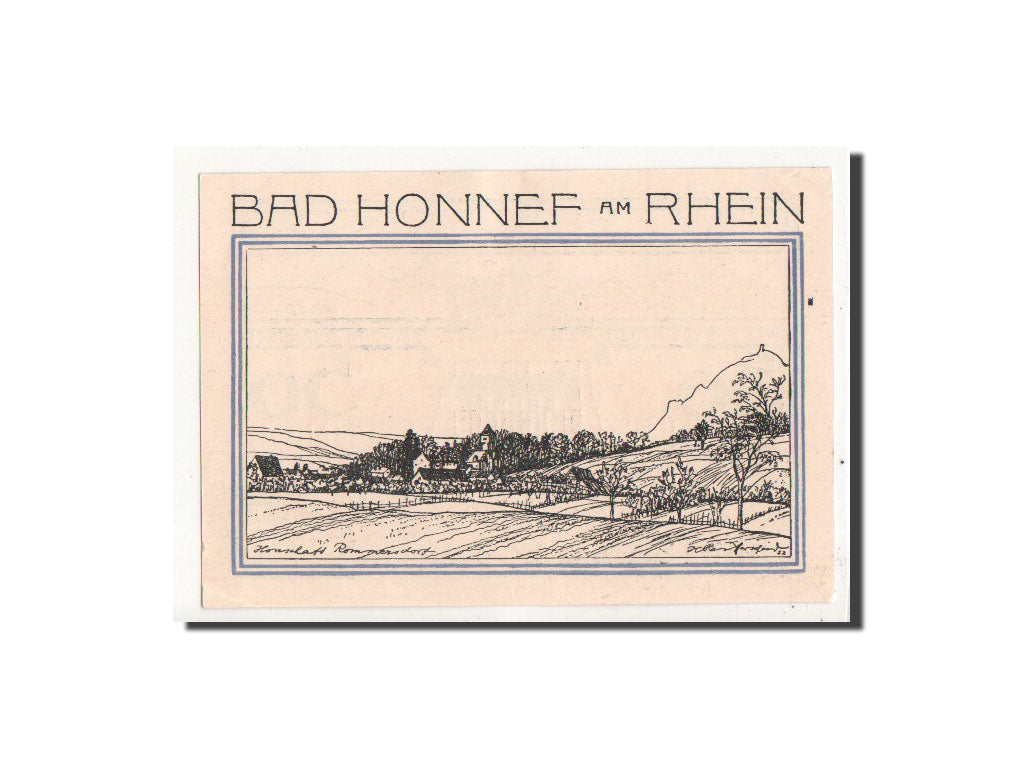 Banknote, Germany, Honnef a Rhein, 50 Pfennig, paysage 2, 1921, 1921-10-01