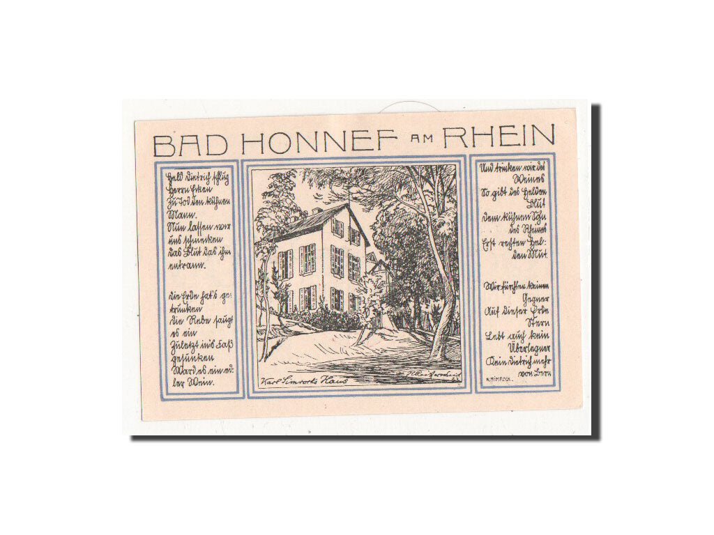 Banconote, Germania, Honnef a Rhein, 99 Pfennig, paysage 3, 1921, 1921-10-01