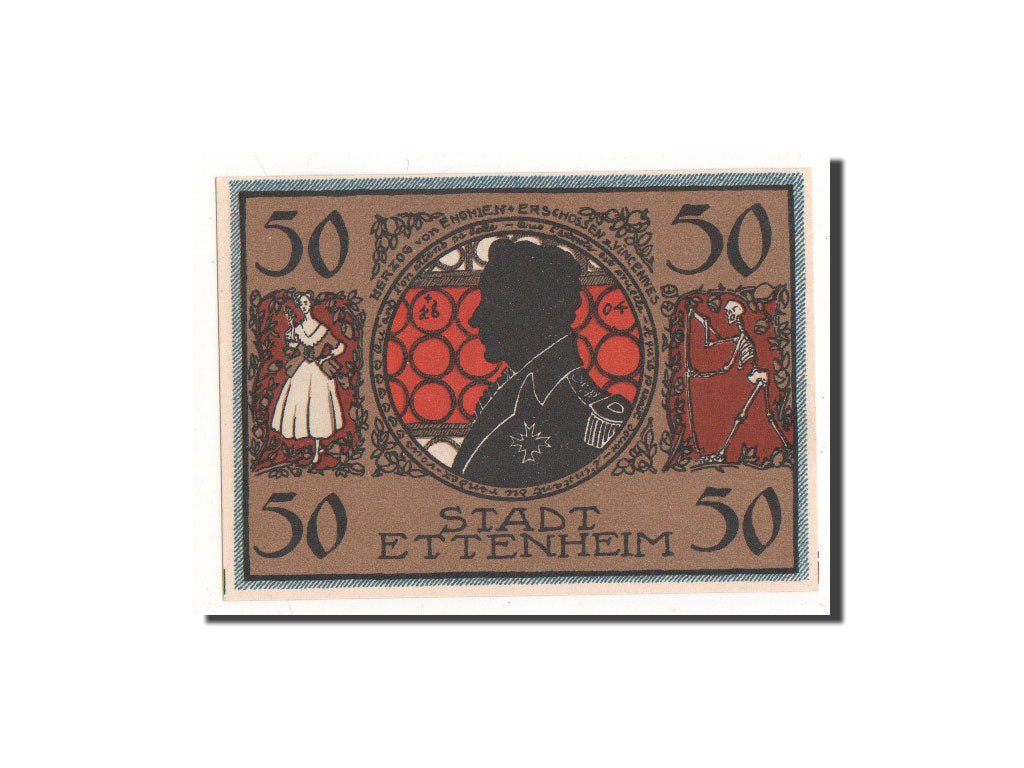 Banknot, Niemcy, Ettenheim Stadt, 50 Pfennig, portrait, 1922, 1922-03-01