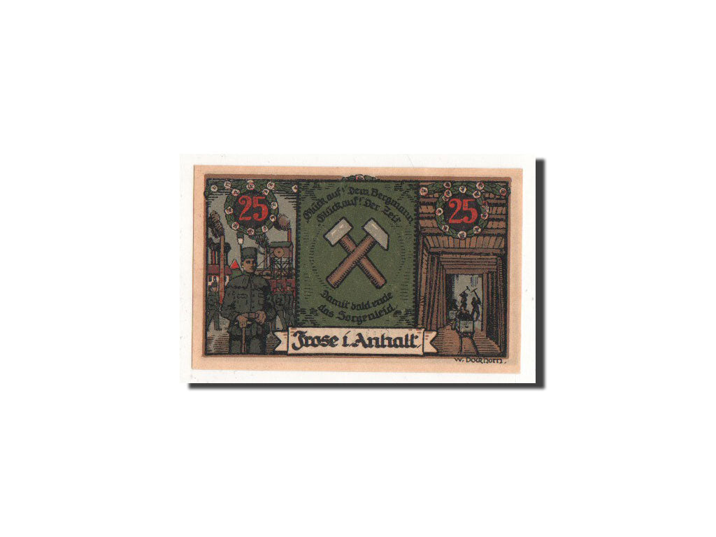 Banknote, Germany, Frose, 25 Pfennig, Citation, 1921, 1921-06-27, UNC(65-70)