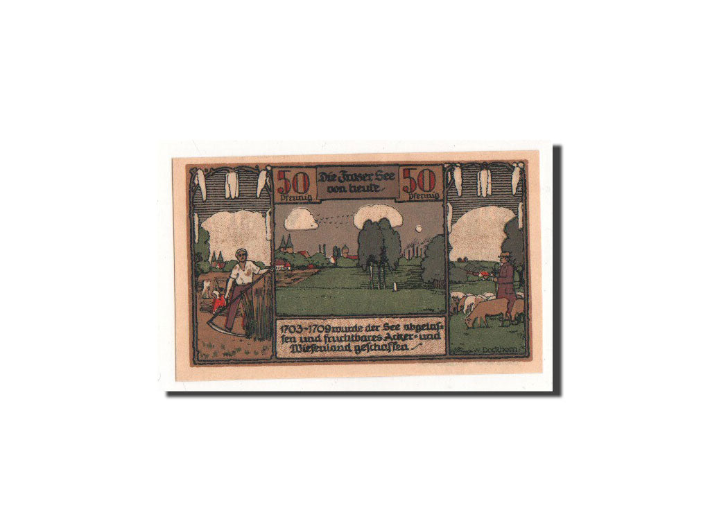 Banconote, Germania, Frose, 50 Pfennig, paysan, 1921, 1921-06-27, FDS