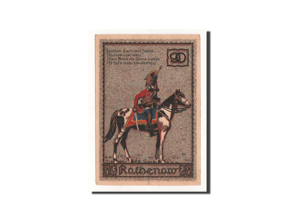Banknot, Niemcy, Rathenow, 90 Pfennig, cavalier, O.D, Undated, UNC(65-70)