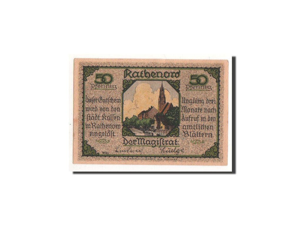 Banknote, Germany, Rathenow, 50 Pfennig, cavalier, O.D, Undated, UNC(65-70)