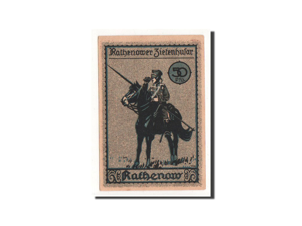 Banknote, Germany, Rathenow, 50 Pfennig, cavalier, O.D, Undated, UNC(65-70)