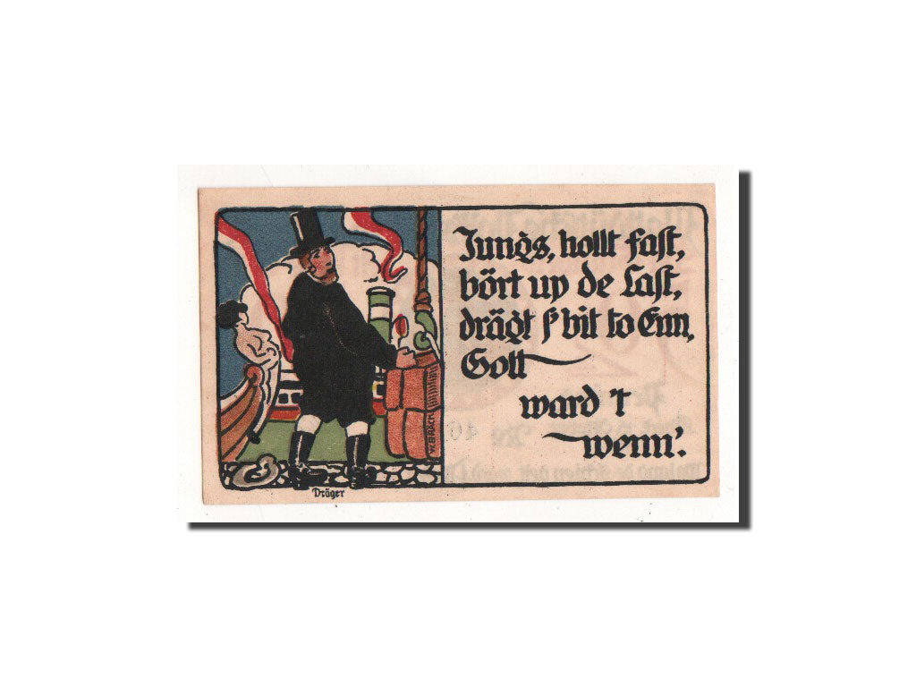 Geldschein, Deutschland, Lübeck, 50 Pfennig, personnage 5, 1921, 1921-10-15
