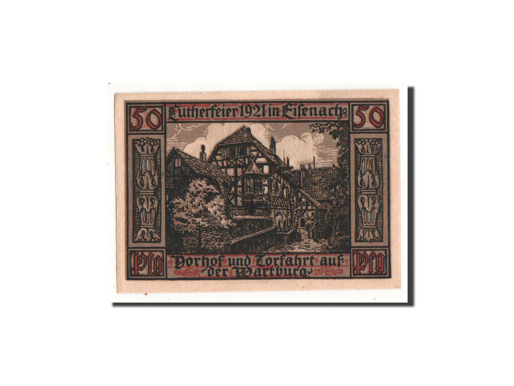 Banknote, Germany, Eisenach Stadt, 50 Pfennig, Maison, 1921, Undated
