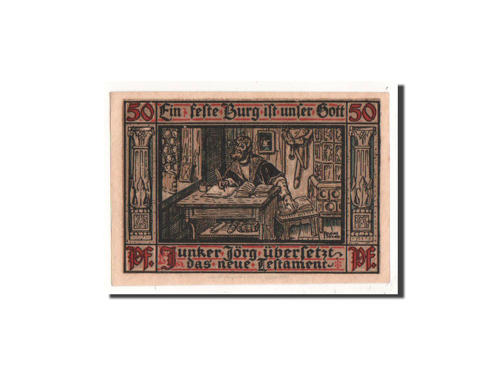 Banknote, Germany, Eisenach Stadt, 50 Pfennig, personnage, 1921, Undated