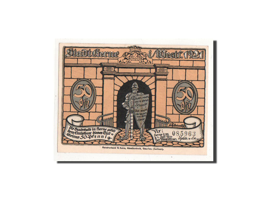 Geldschein, Deutschland, 50 Pfennig, chevalier, 1921, 1921-07-01, UNZ