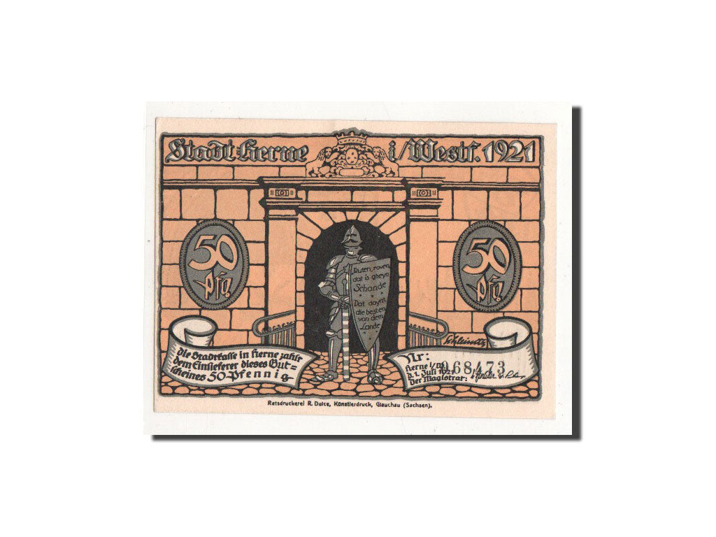 Geldschein, Deutschland, 50 Pfennig, enterrement, 1921, 1921-07-01, UNZ