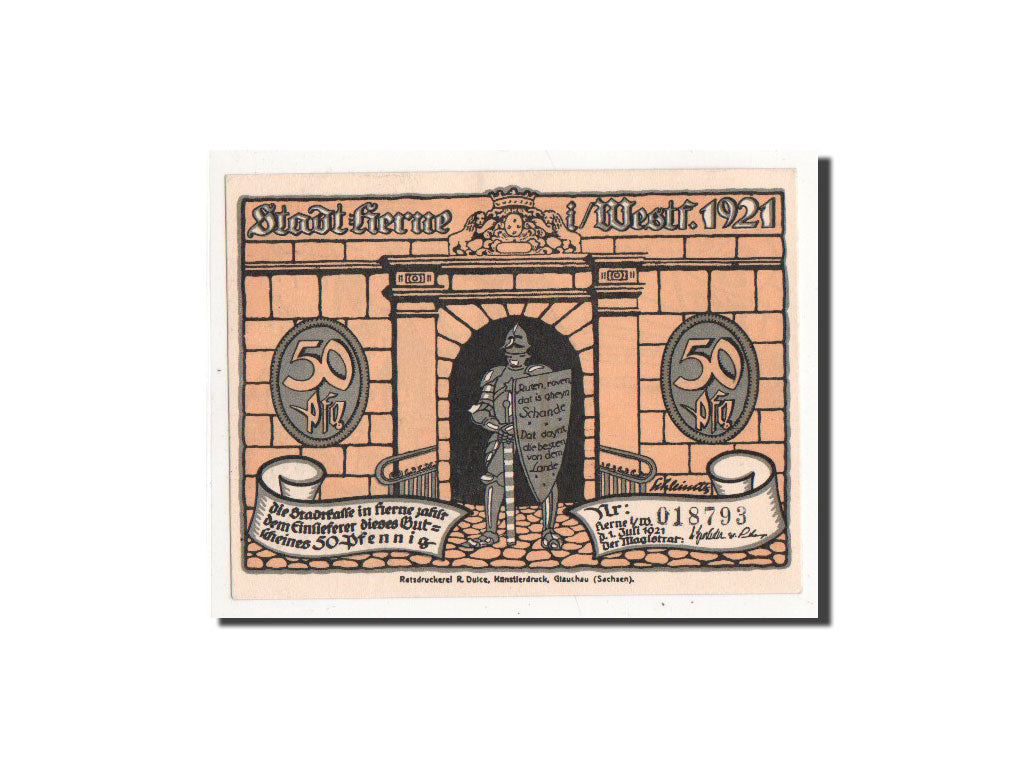 Geldschein, Deutschland, 50 Pfennig, Bataille, 1921, 1921-07-01, UNZ, Mehl:602.1