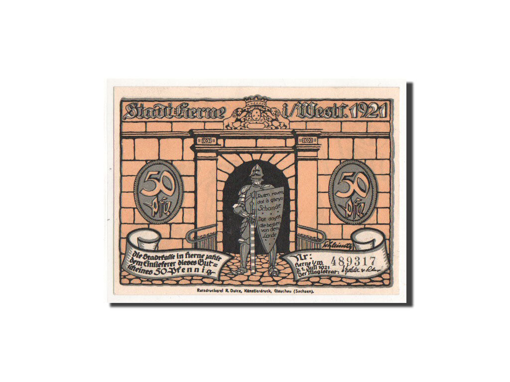 Billet, Allemagne, 50 Pfennig, personnage, 1921, 1921-07-01, NEUF, Mehl:602.1