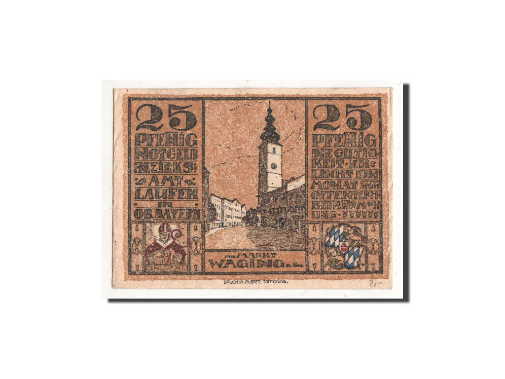 Banknote, Germany, Laufen, 25 Pfennig, date, 1920, Undated, UNC(65-70)