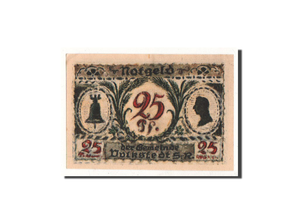 Banknote, Germany, Volkstedt, 25 Pfennig, Objets, 1921, 1921-09-01, UNC(65-70)