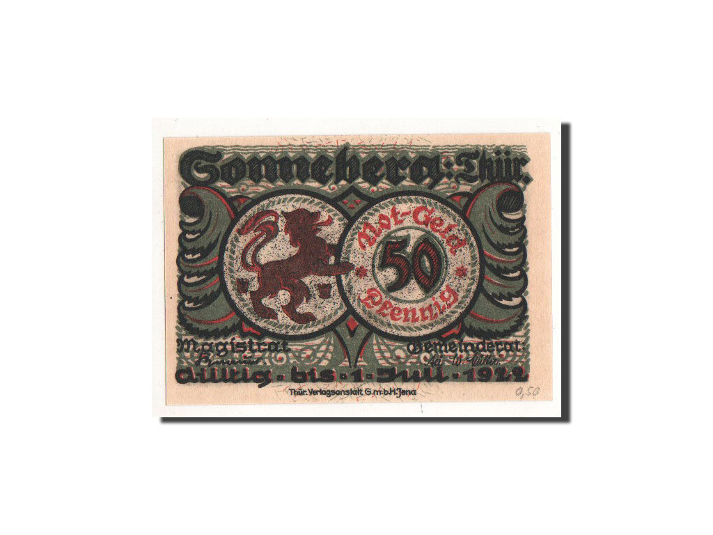 Banknote, Germany, Sonneberg, 50 Pfennig, personnage, O.D, Undated, UNC(65-70)