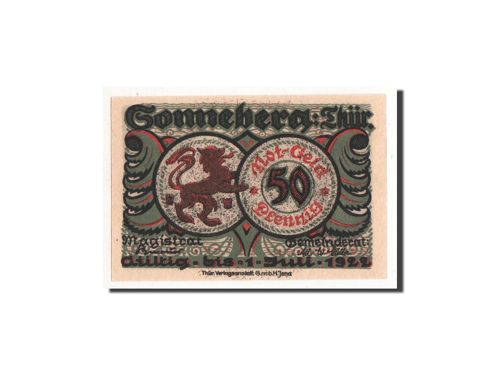Banknote, Germany, Sonneberg, 50 Pfennig, personnage 2, O.D, Undated