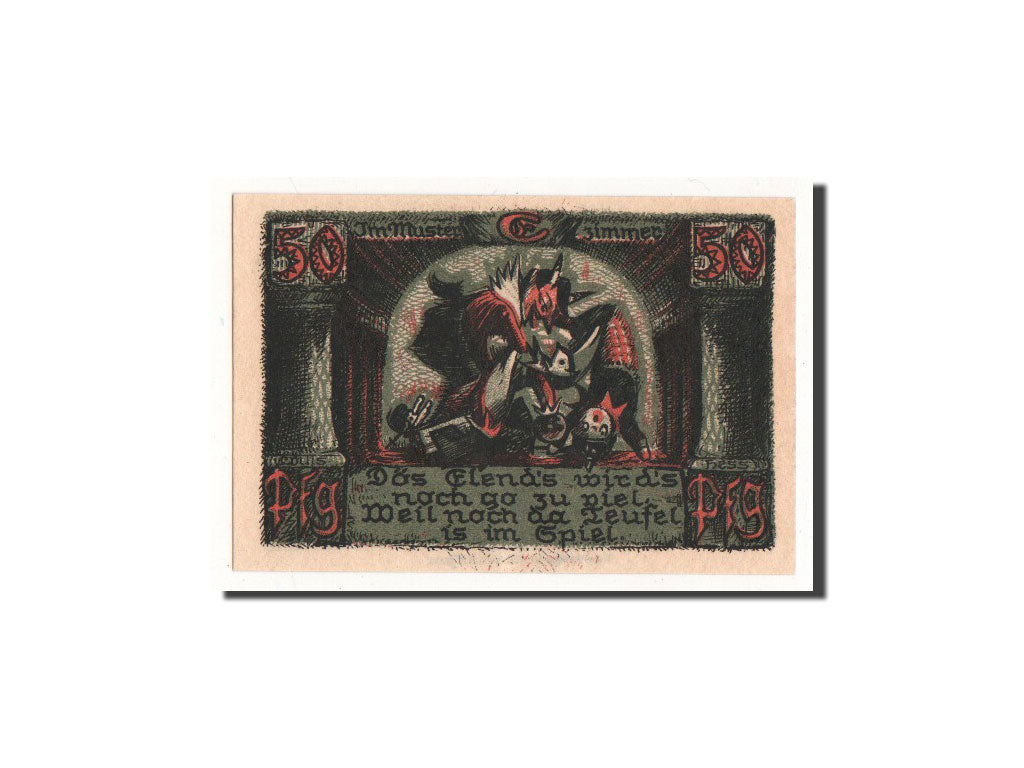 Banknote, Germany, Sonneberg, 50 Pfennig, personnage 2, O.D, Undated